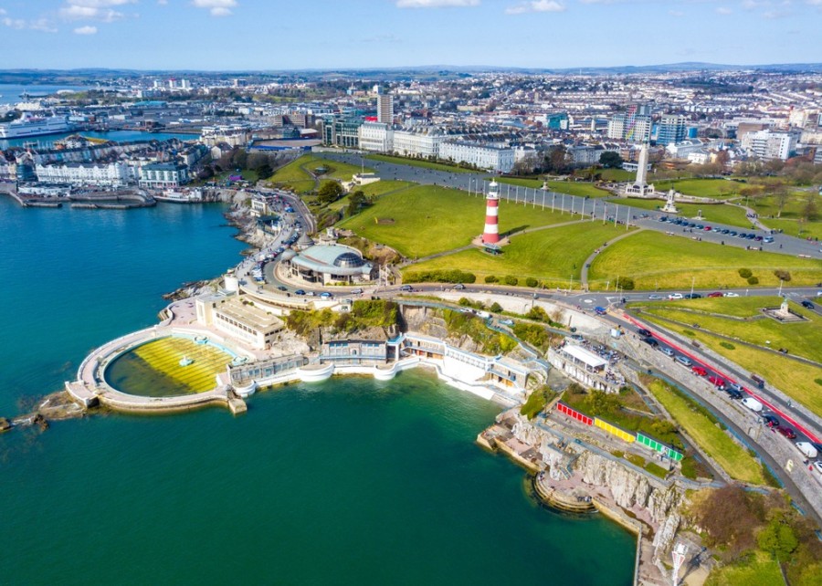 Aerial Photograph Of Plymouth